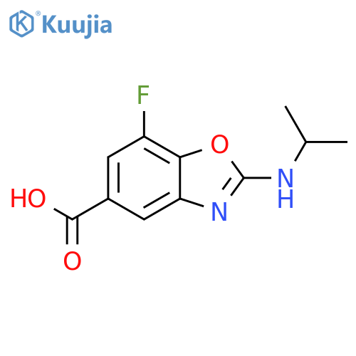 5-Benzoxazolecarboxylic acid, 7-fluoro-2-[(1-methylethyl)amino]- structure
