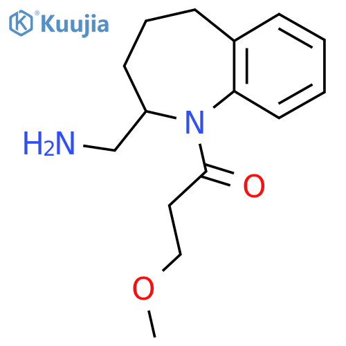 1-[2-(aminomethyl)-2,3,4,5-tetrahydro-1H-1-benzazepin-1-yl]-3-methoxypropan-1-one structure