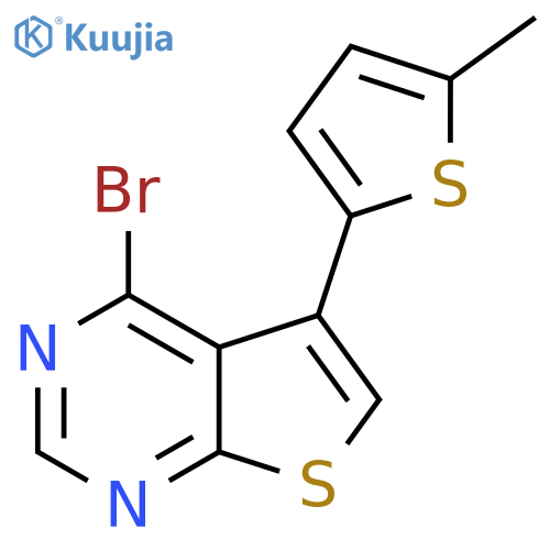 Thieno[2,3-d]pyrimidine, 4-bromo-5-(5-methyl-2-thienyl)- structure