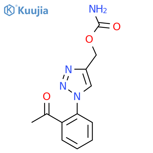 [1-(2-acetylphenyl)-1H-1,2,3-triazol-4-yl]methyl carbamate structure