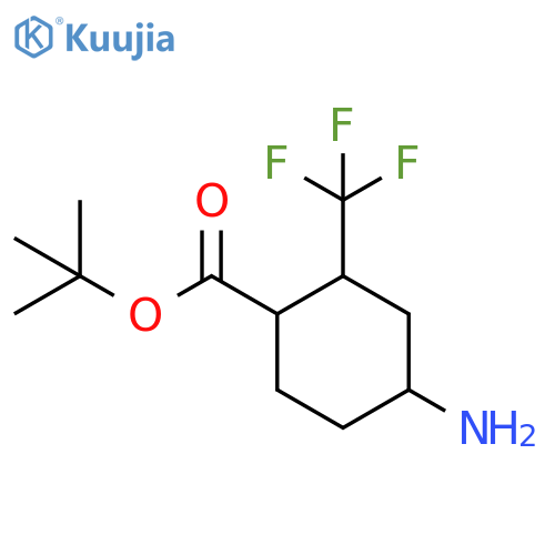 Tert-butyl 4-amino-2-(trifluoromethyl)cyclohexane-1-carboxylate structure