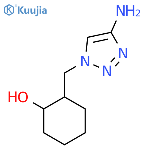2-(4-amino-1H-1,2,3-triazol-1-yl)methylcyclohexan-1-ol structure