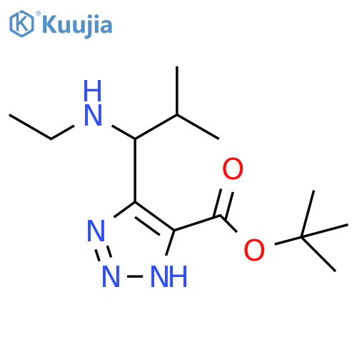 1H-1,2,3-Triazole-5-carboxylic acid, 4-[1-(ethylamino)-2-methylpropyl]-, 1,1-dimethylethyl ester structure