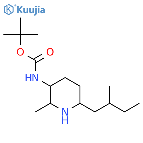 tert-butyl N-2-methyl-6-(2-methylbutyl)piperidin-3-ylcarbamate structure