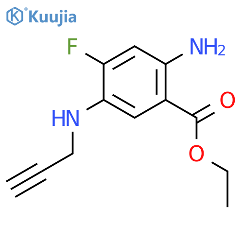 ethyl 2-amino-4-fluoro-5-(prop-2-yn-1-yl)aminobenzoate structure