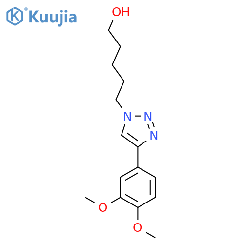 5-[4-(3,4-dimethoxyphenyl)-1H-1,2,3-triazol-1-yl]pentan-1-ol structure