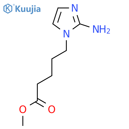 methyl 5-(2-amino-1H-imidazol-1-yl)pentanoate structure