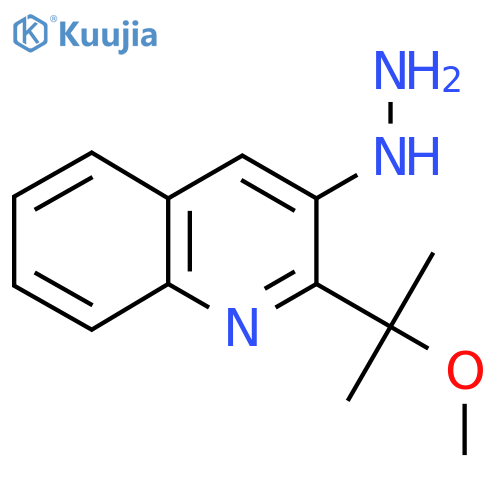 3-Hydrazinyl-2-(2-methoxypropan-2-yl)quinoline structure
