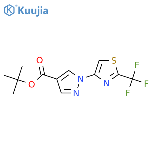 tert-butyl 1-2-(trifluoromethyl)-1,3-thiazol-4-yl-1H-pyrazole-4-carboxylate structure