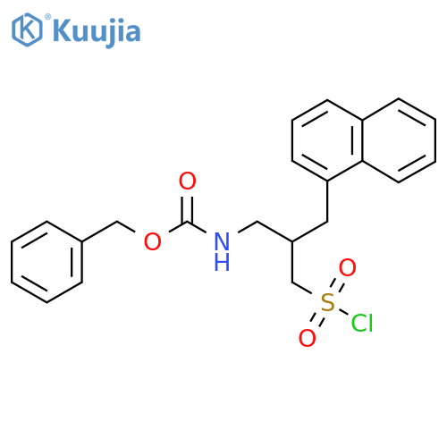 benzyl N-3-(chlorosulfonyl)-2-(naphthalen-1-yl)methylpropylcarbamate structure
