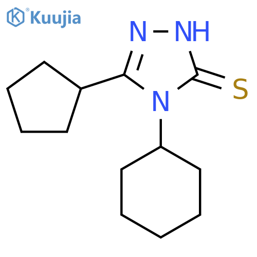 4-cyclohexyl-5-cyclopentyl-4H-1,2,4-triazole-3-thiol structure