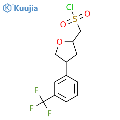 [4-[3-(Trifluoromethyl)phenyl]oxolan-2-yl]methanesulfonyl chloride structure
