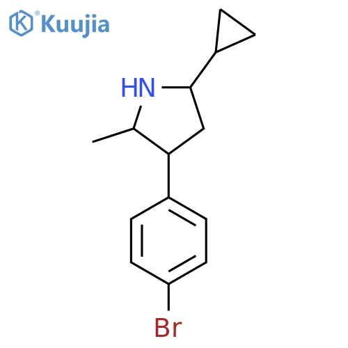 3-(4-bromophenyl)-5-cyclopropyl-2-methylpyrrolidine structure