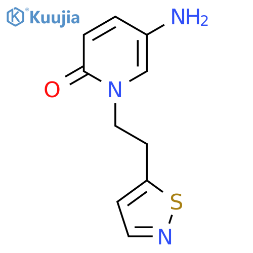 5-amino-1-2-(1,2-thiazol-5-yl)ethyl-1,2-dihydropyridin-2-one structure