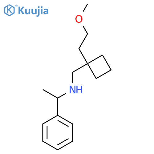 {[1-(2-Methoxyethyl)cyclobutyl]methyl}(1-phenylethyl)amine structure