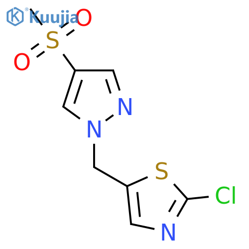 2-chloro-5-(4-methanesulfonyl-1H-pyrazol-1-yl)methyl-1,3-thiazole structure