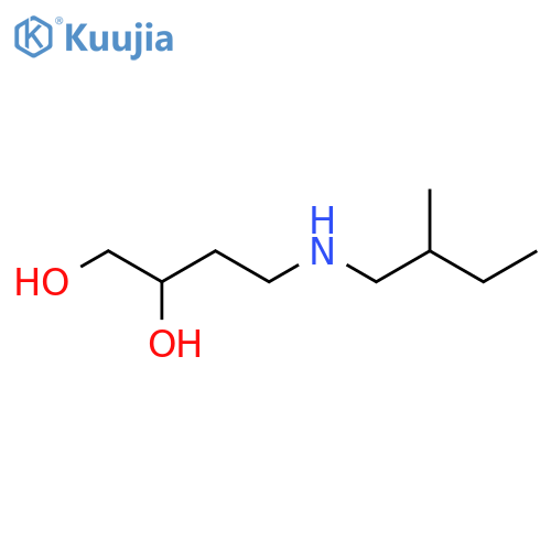 4-(2-methylbutyl)aminobutane-1,2-diol structure