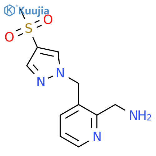 {3-(4-methanesulfonyl-1H-pyrazol-1-yl)methylpyridin-2-yl}methanamine structure