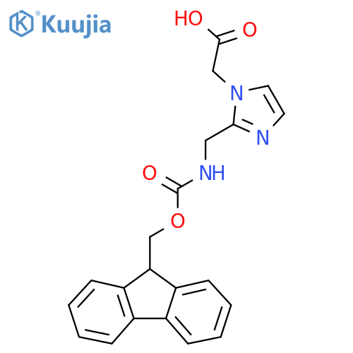 2-[2-[(9H-Fluoren-9-ylmethoxycarbonylamino)methyl]imidazol-1-yl]acetic acid structure