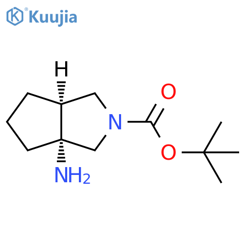 tert-butyl cis-3a-amino-1,3,4,5,6,6a-hexahydrocyclopenta[c]pyrrole-2-carboxylate structure