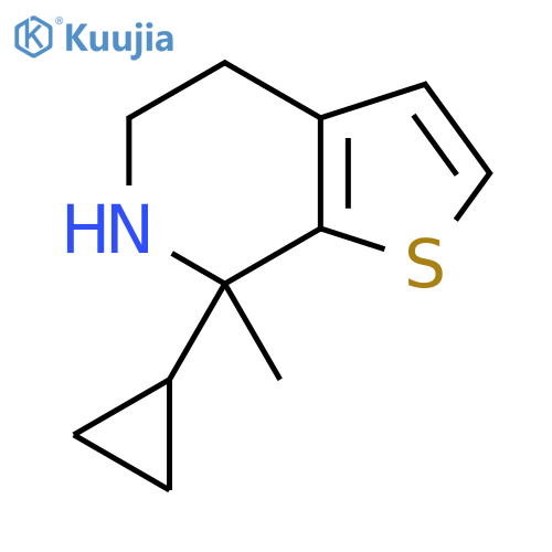 7-cyclopropyl-7-methyl-4H,5H,6H,7H-thieno2,3-cpyridine structure