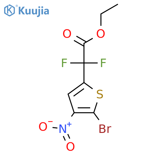 Ethyl 2-(5-bromo-4-nitrothiophen-2-yl)-2,2-difluoroacetate structure