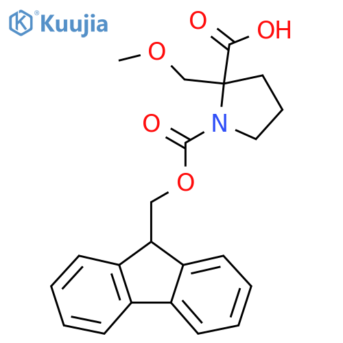 1-{[(9H-fluoren-9-yl)methoxy]carbonyl}-2-(methoxymethyl)pyrrolidine-2-carboxylic acid structure