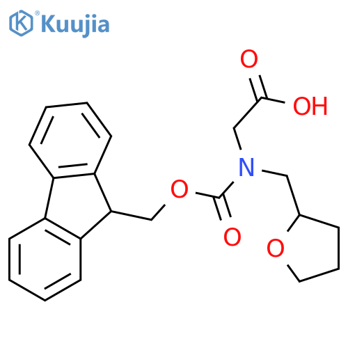 2-({[(9H-fluoren-9-yl)methoxy]carbonyl}[(oxolan-2-yl)methyl]amino)acetic acid structure