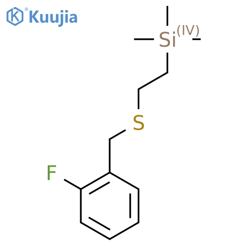 (2-{(2-fluorophenyl)methylsulfanyl}ethyl)trimethylsilane structure