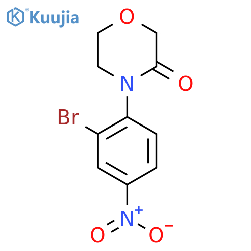 4-(2-bromo-4-nitrophenyl)morpholin-3-one structure