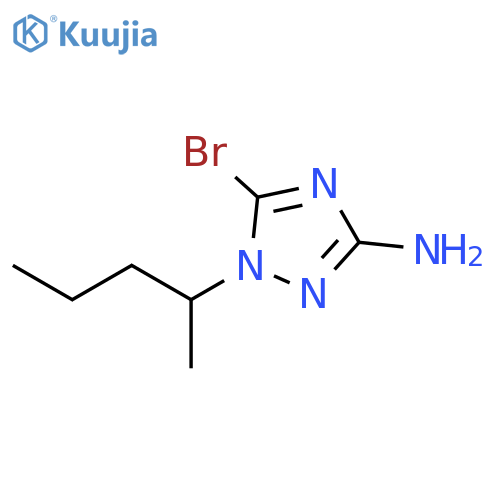 5-bromo-1-(pentan-2-yl)-1H-1,2,4-triazol-3-amine structure