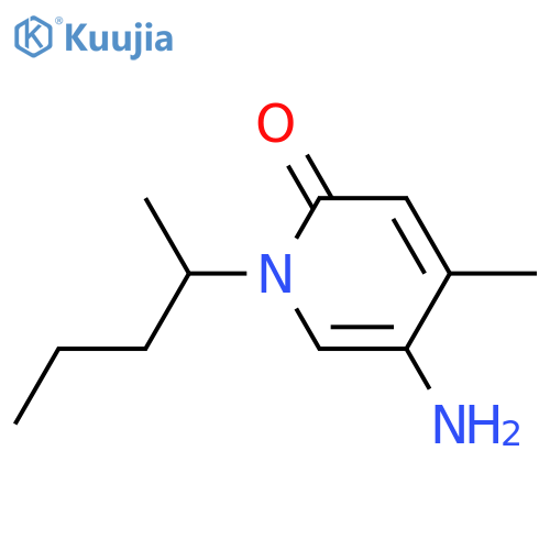 5-amino-4-methyl-1-(pentan-2-yl)-1,2-dihydropyridin-2-one structure