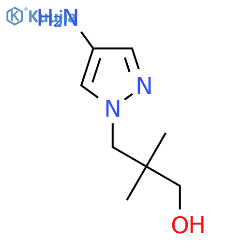 3-(4-amino-1H-pyrazol-1-yl)-2,2-dimethylpropan-1-ol structure
