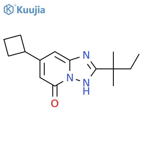 7-cyclobutyl-2-(2-methylbutan-2-yl)-1,2,4triazolo1,5-apyridin-5-ol structure