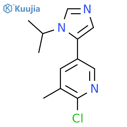 2-chloro-3-methyl-5-1-(propan-2-yl)-1H-imidazol-5-ylpyridine structure