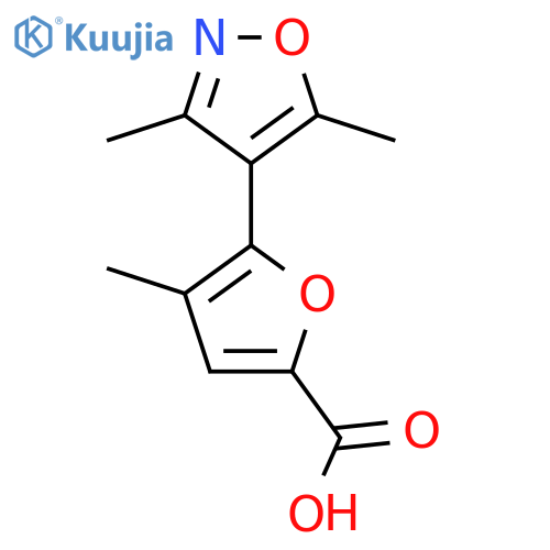 5-(Dimethyl-1,2-oxazol-4-yl)-4-methylfuran-2-carboxylic acid structure
