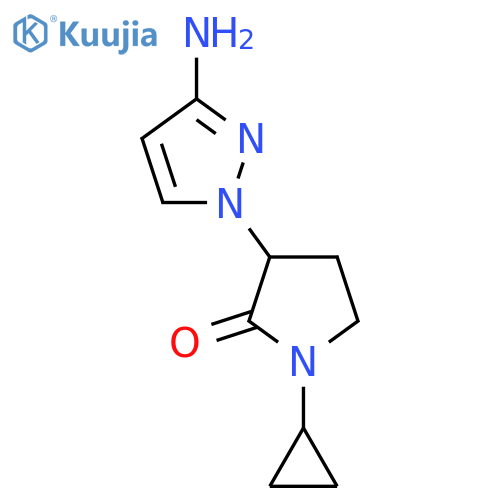 3-(3-amino-1H-pyrazol-1-yl)-1-cyclopropylpyrrolidin-2-one structure