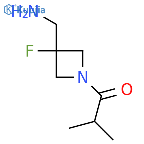 1-3-(aminomethyl)-3-fluoroazetidin-1-yl-2-methylpropan-1-one structure