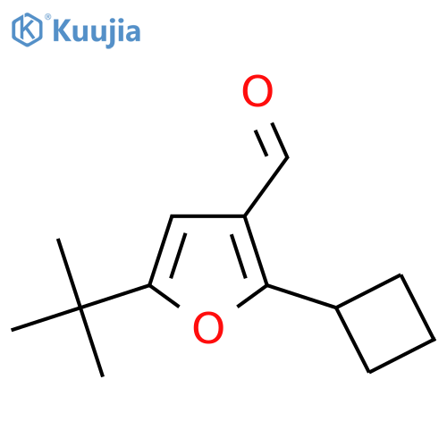 5-Tert-butyl-2-cyclobutylfuran-3-carbaldehyde structure