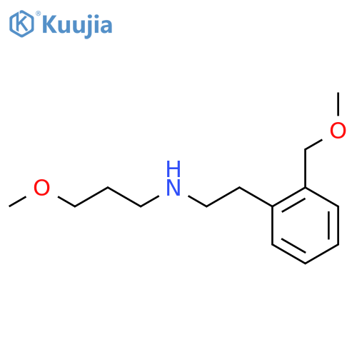{2-[2-(Methoxymethyl)phenyl]ethyl}(3-methoxypropyl)amine structure
