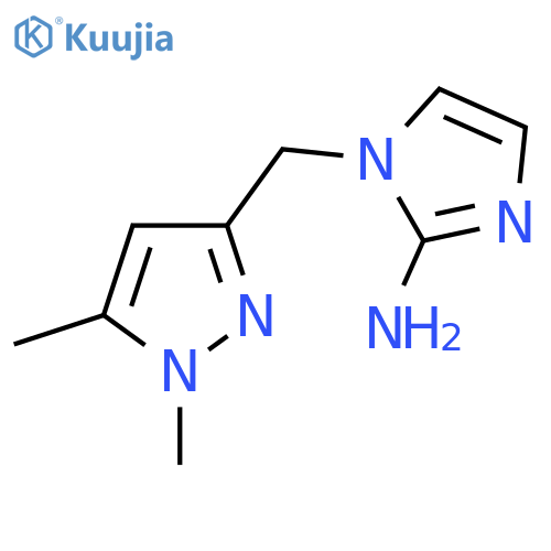 1-(1,5-dimethyl-1H-pyrazol-3-yl)methyl-1H-imidazol-2-amine structure