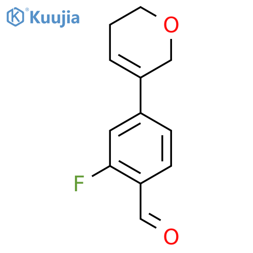 4-(5,6-dihydro-2H-pyran-3-yl)-2-fluorobenzaldehyde structure