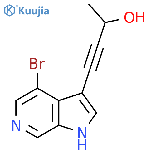 4-{4-bromo-1H-pyrrolo2,3-cpyridin-3-yl}but-3-yn-2-ol structure