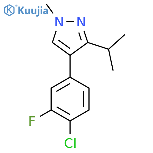 4-(4-chloro-3-fluorophenyl)-1-methyl-3-(propan-2-yl)-1H-pyrazole structure
