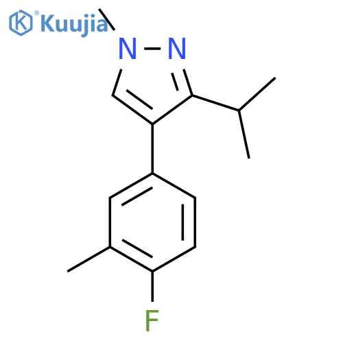 4-(4-fluoro-3-methylphenyl)-1-methyl-3-(propan-2-yl)-1H-pyrazole structure