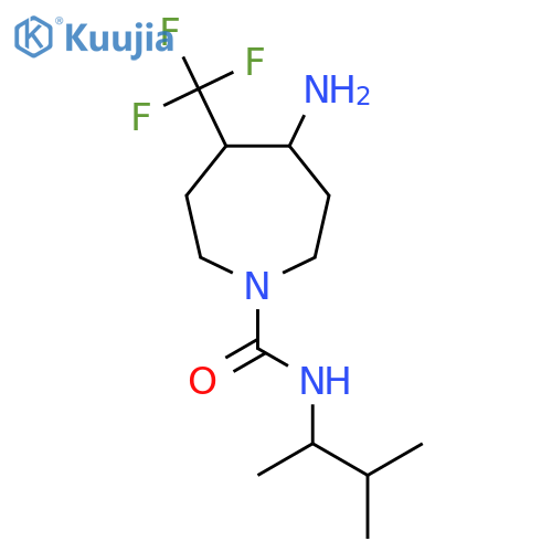 4-amino-N-(3-methylbutan-2-yl)-5-(trifluoromethyl)azepane-1-carboxamide structure