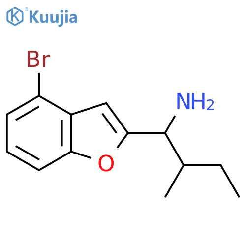 1-(4-Bromo-1-benzofuran-2-yl)-2-methylbutan-1-amine structure