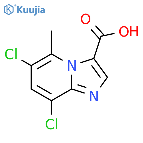 6,8-Dichloro-5-methylimidazo[1,2-a]pyridine-3-carboxylic acid structure