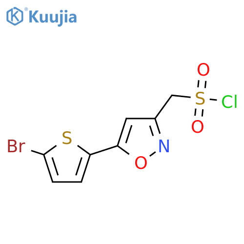 5-(5-bromothiophen-2-yl)-1,2-oxazol-3-ylmethanesulfonyl chloride structure