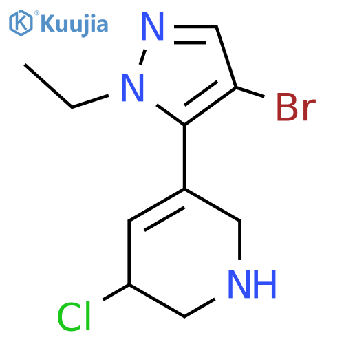 5-(4-bromo-1-ethyl-1H-pyrazol-5-yl)-3-chloro-1,2,3,6-tetrahydropyridine structure